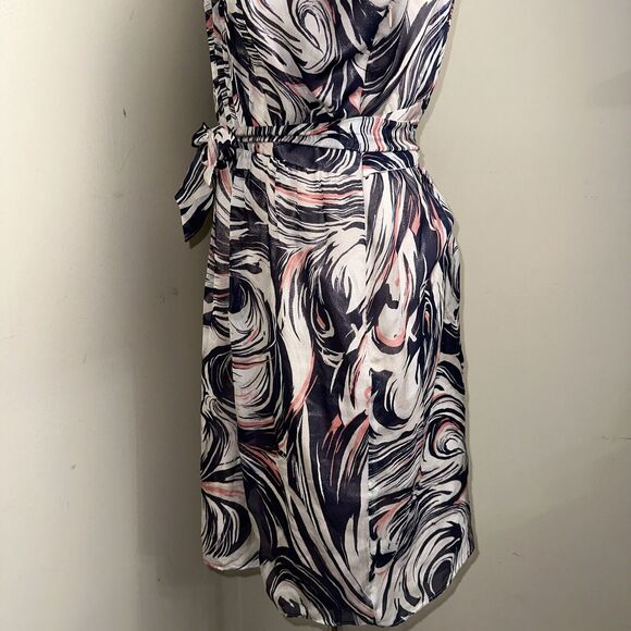 Laundry by Shelli Segal Dress Silk Mod Ikat Wrap Balloon Sleeve Mini Sz 14 EUC - Picture 5 of 12